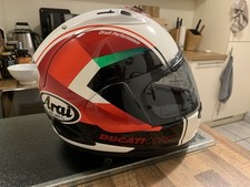 DUCATI Arai RX-7 V Corse Integralhelm Helm Größe XL weiß rot + neuem Klarvisier