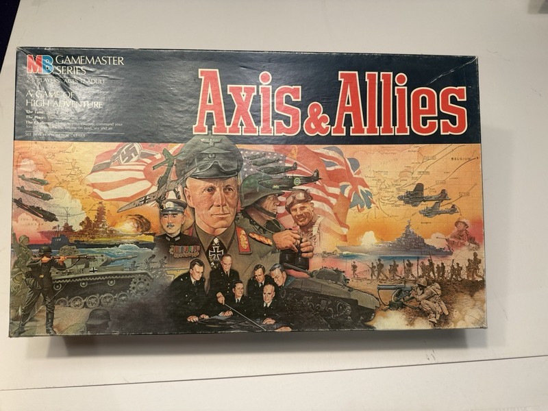 Axis & Allies WWII War Board Game Spring 1942 Milton Bradley 1984 -Complete