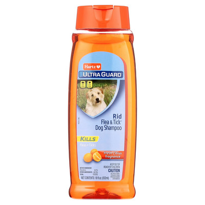 2 Pack Hartz UltraGuard Citrus Rid Flea & Tick Dog Shampoo, 18 Oz Fresh Citrus