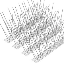Stainless Steel Bird Spikes 3.2 Feet 3 Pack Easy Install Metal Bird Spikes Fence