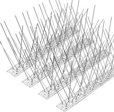 Stainless Steel Bird Spikes 3.2 Feet 3 Pack Easy Install Metal Bird Spikes Fence