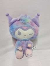 Sanrio Kuromi Plush Stuffed Toy Mascot Tie-Dye Pink Blue Purple Winking 2022
