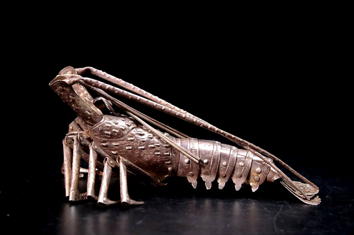 Japanese Antique Articulated Lobster Jizai Okimono Made of Japanese Antique Articulated Lobster Jizai Okimono Made of