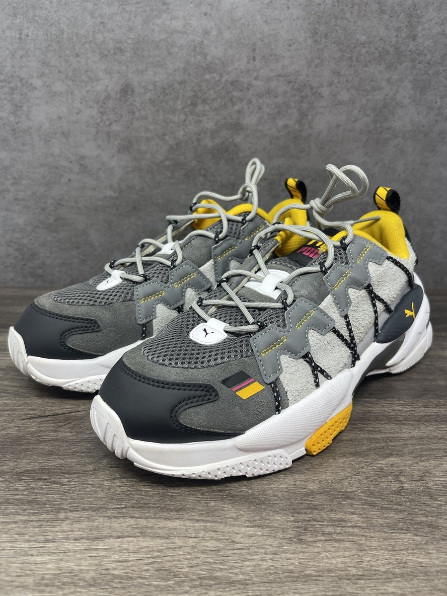 Puma LQD Cell Helly Hansen Size 9 Mens Grey Yellow Trainer
