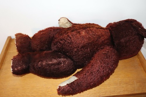 RARE ANCIEN JOUET ENFANT OURS BRUN EN PELUCHE. DECO CHAMBRE 64 cm Teddy bear - Imagen 9 de 9