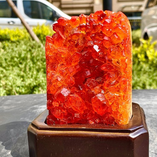 2.86LB Superb Yellow Citrine Crystal Cave Decor Stone Cathedral Geode Specimen - 第 17/17 張圖片
