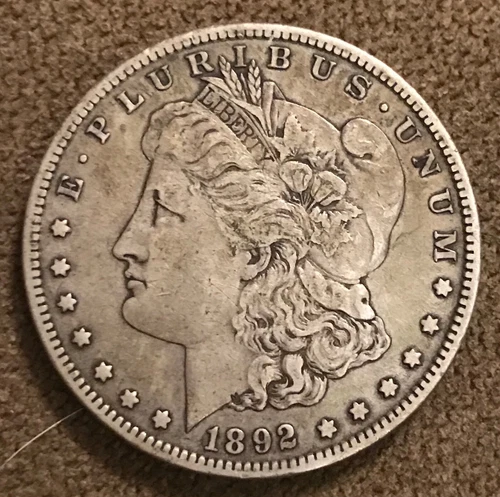 1892-s Morgan Silver Dollar, VF+++, near XF