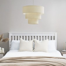 Ceiling Light Shade Modern Cotton 3 Tier Easy Fit Pendant Lampshade Lighting
