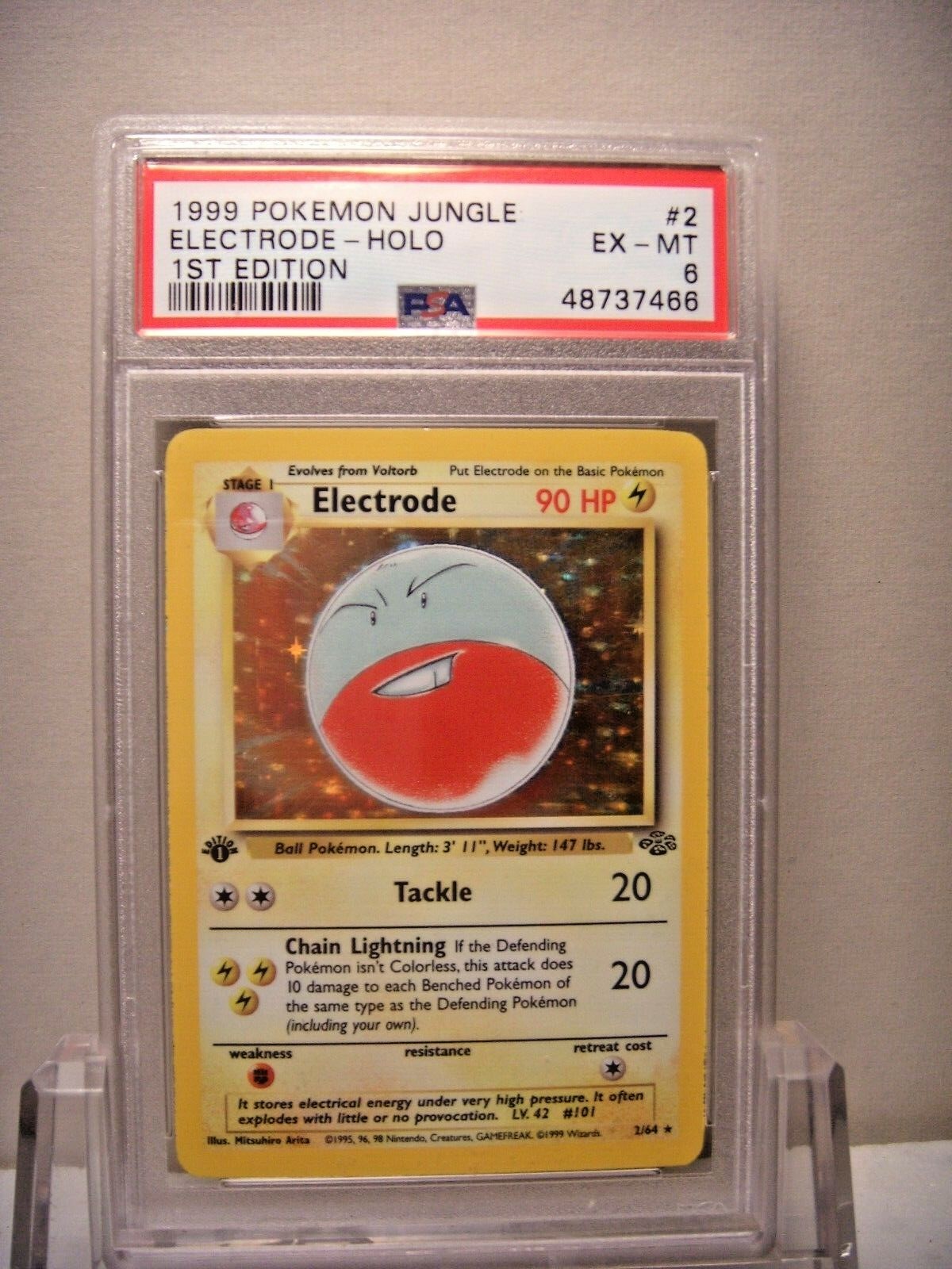 Pokemon 1st Edition Jungle Electrode Holo PSA 6 eBay