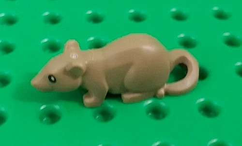 *BRAND NEW* Lego Small Rat Brown Mouse Rodent Animal Pet x 1 piece - Picture 2 of 2