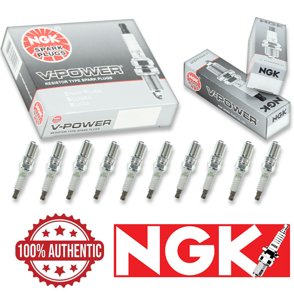 10 pc NGK 3346 BR7EF V-Power Spark Plugs for EBC004021 1765245 Ignition Wire tc