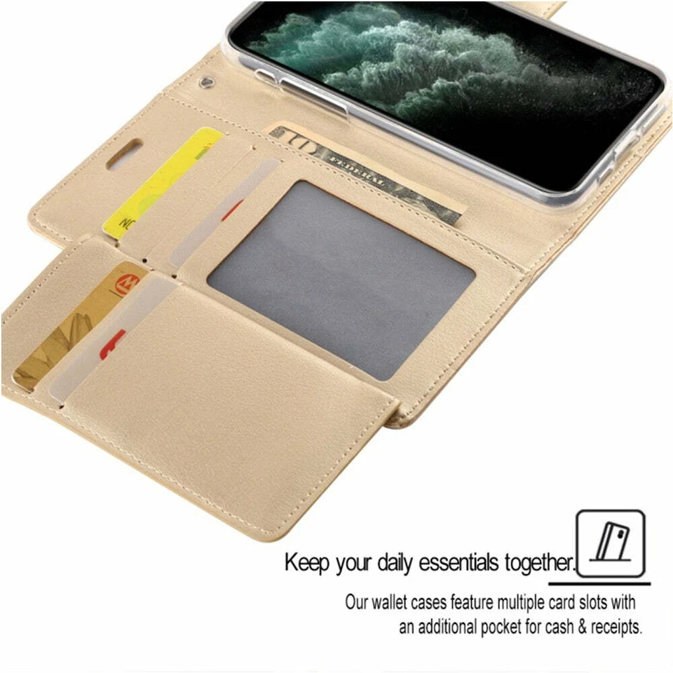 Estuche tipo billetera Mercury Goospery Rich Diary con ranuras para tarjetas para iPhone 11 Pro Foto 2 de 4