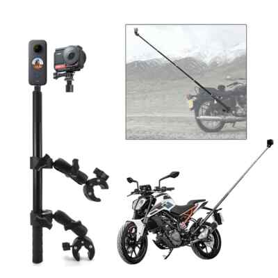 Motorcycle Selfie Stick for insta360 One X2 X3 Monopod Handlebar Mount Bracket