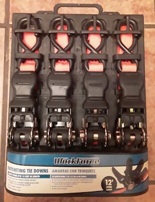Workforce Ratcheting Tie Downs Set of 4