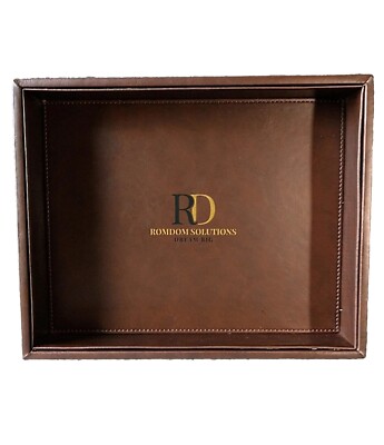 Leather Valet Tray Dresser Box Organizer Keys Phone Watch Bedside Storage  Tray | eBay