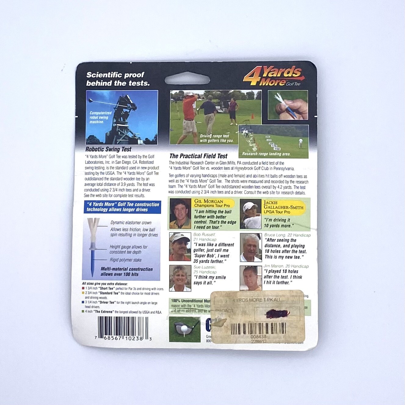 Greenkeepers 4 Yards More Golf Tees (4 3 1/4 Inch Tees) Blue Flexible