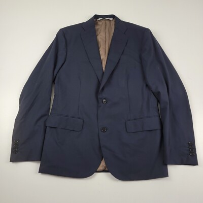 Freeman Sporting Club Suit Jacket 40 R Wool Blazerl USA FSC Navy Blue Button Up