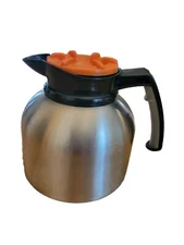 Service Ideas Brew N' Pour Carafe 1.9L Orange Lid With Grips orig $55 COFFEE POT