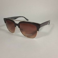 Tahari TH680 COF Square Club Sunglasses Brown Coffee Frame Gradient Authentic