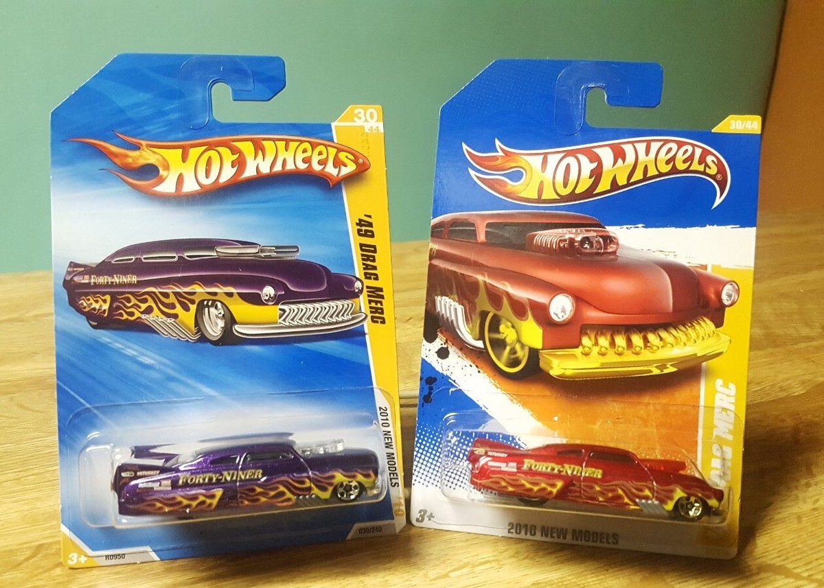 Hot Wheels '49 Drag Merc Lot of 2 1949 Mercury Purple & Red w