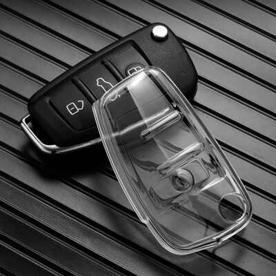 Car Key Case Fob Holder Protector Cover For Audi A1 A3 S3 Q3 Transparent