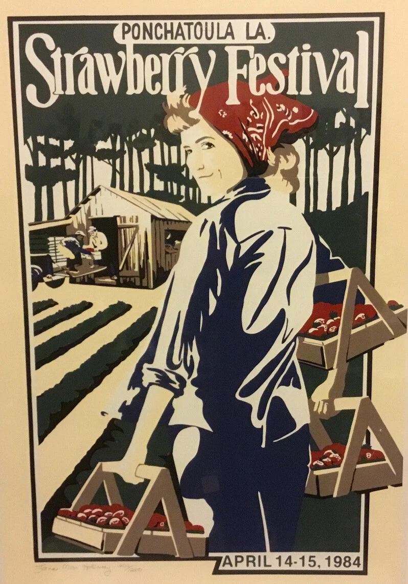 Ponchatoula Strawberry Festival Poster 2024 dinah carmelia