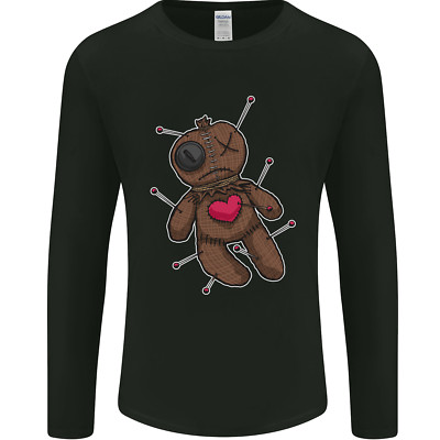 Voodoo Doll Heart Evil Spirits Dark Magic Halloween Mens Long Sleeve T-Shirt