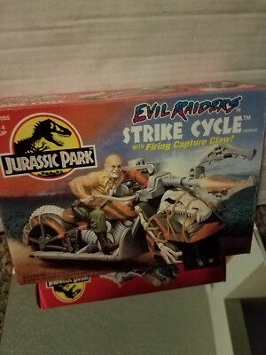 VINTAGE RARE JURASSIC PARK EVIL RAIDERS STRIKE CYCLE IN ORIGINAL BOX 1994