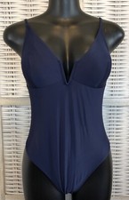 NWT Cupshe Womens One Piece Swimsuit Size Navy Blue