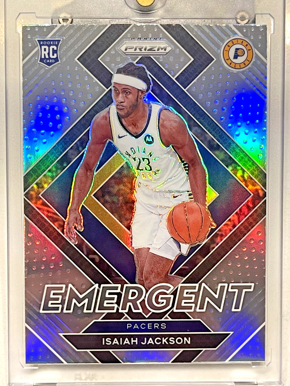 2021-22 Prizm Isaiah Jackson Emergent Silver Rookie SP No. 2