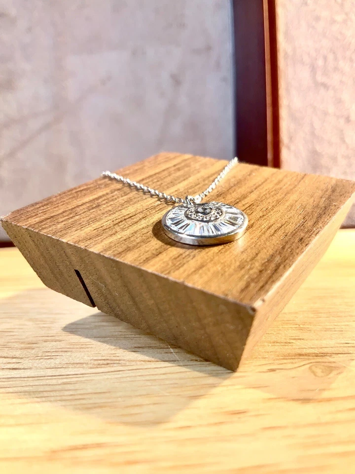 Amuleto Candado Pavé Oro Blanco 14k Vermeil Collar Diario Foto 3 de 4