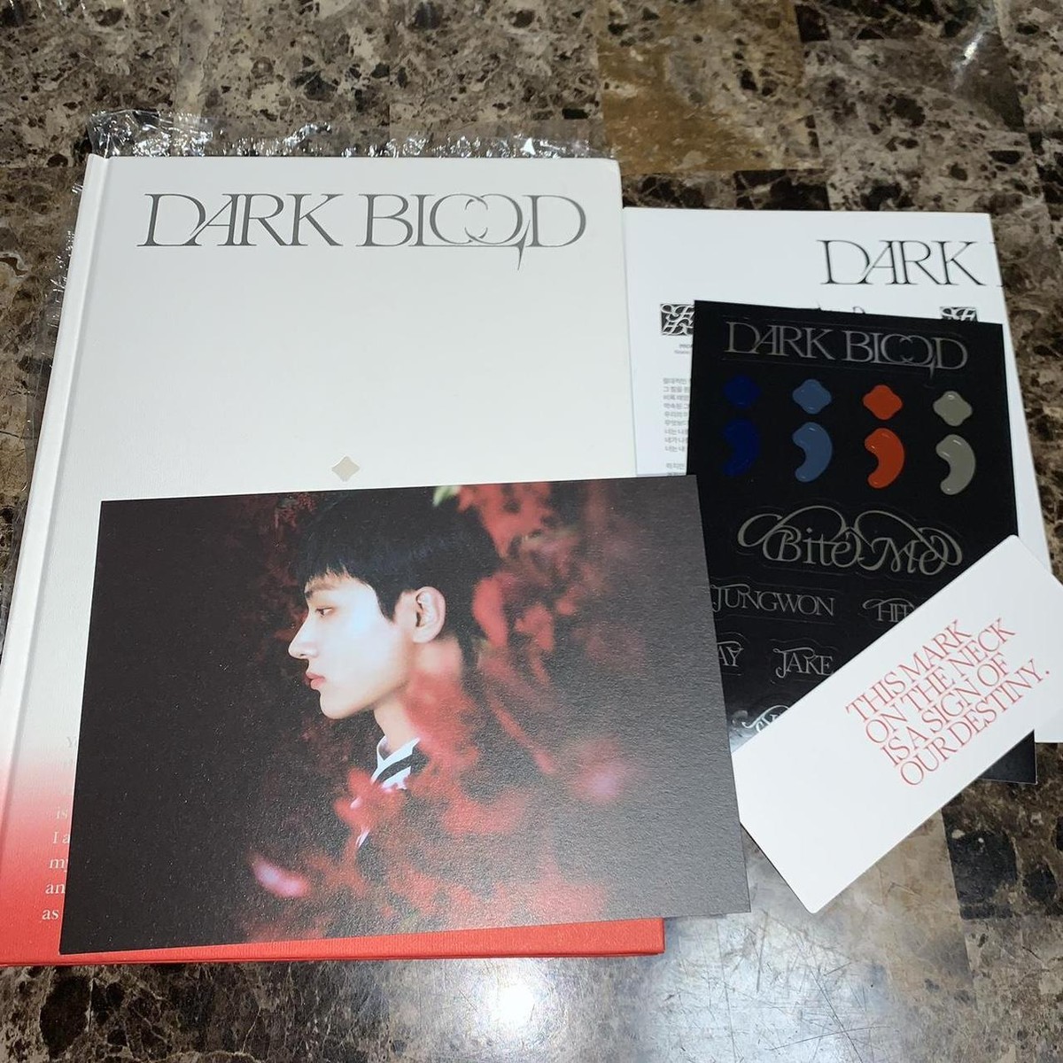 Enhypen dark blood album new half ver member postcard no photocard
