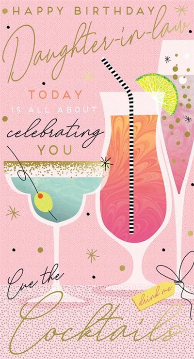 Happy Birthday Daughter-in-Law All About Celebrating You Slim Greeting Card