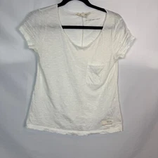 Odd Molly Women's  0/XS Sneak Peak T-Shirt White Pocket Tee Anthropologie 
