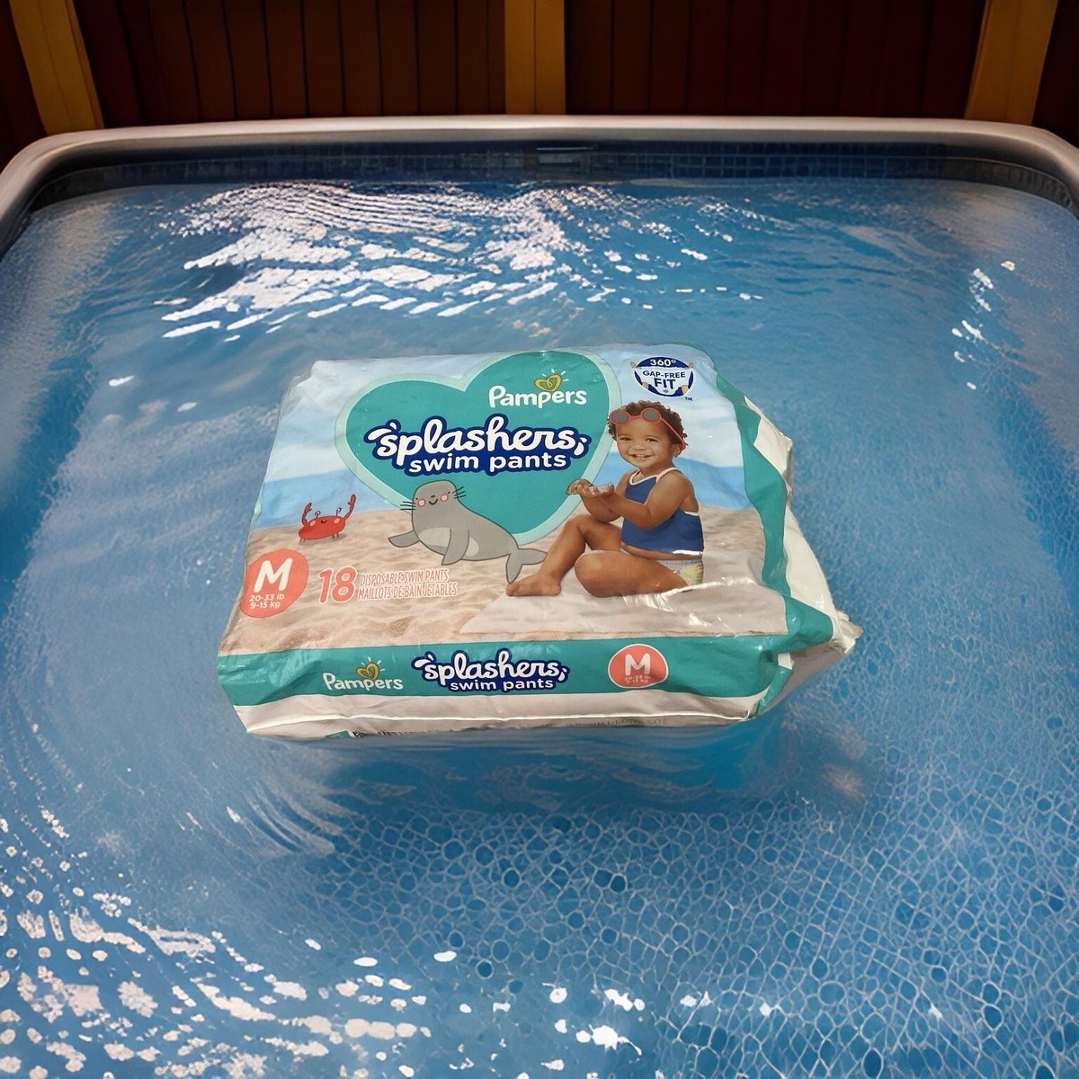 Pampers Splashers Disposable Swim Diapers Size (20-33lbs), 18 count