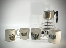 Vintage Lord Nelson Pottery Hunting And Fishing Made In England Set Of 4