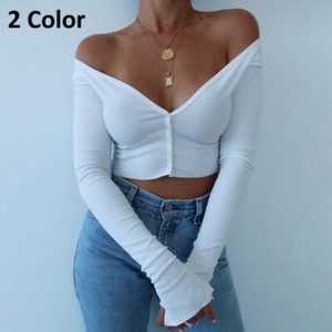 low v neck tops