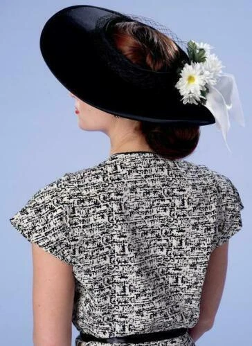 DRESS SEWING PATTERN Butterick 6363 6-14 Womens Retro Costume Hat History Uncut - Picture 5 of 11