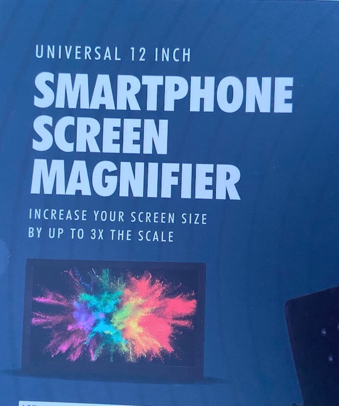 Smartphone Screen Magnifier 12" Mobile Phone Curved Screen Magnifier Up