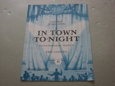 In Town To-Night, Sheet Music
