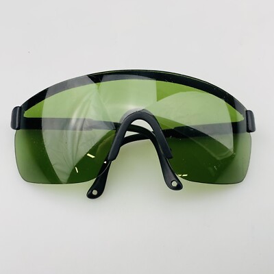Bugaboos Safety Sunglasses Glasses Black Shield Green Lenses 80s | eBay