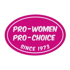 Oval Magnet, Pro Women Pro Choice Since 1973 Pink Design, 6" x 4" Magnet
