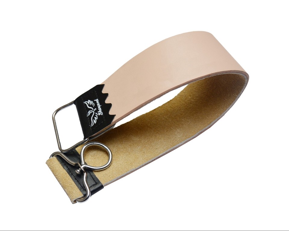 LEATHER SHARPENING STROP/BELT/STRAP BARBER SALON STRAIGHT CUT THROAT ...
