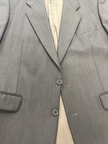 Yves Saint Laurent Men's Blue Gray Striped Wool Blazer 40R $2,395 - Picture 10 of 11