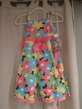 NEW Girls Boutique Emily West Dress Black White Floral Size 7