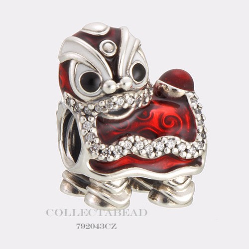 792199c01 Authentic Pandora Silver Red Enamel Chinese Lion Dance Bead 792043CZ | eBay