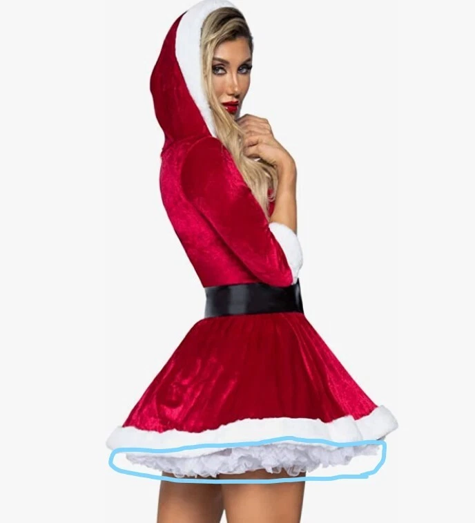 Leg Avenue 2 Piezas Sra. Claus Navidad Disfraz Vestido Con Capucha Para Mujer M/L 85356 Foto 3 de 4