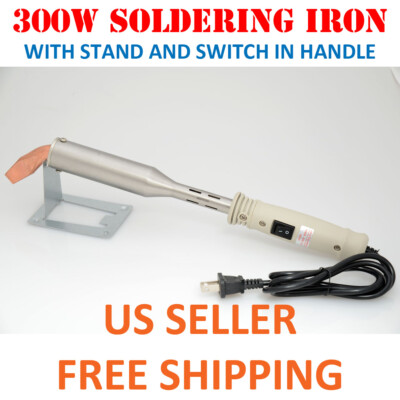 300W Switch & Stand SOLDERING IRON HEAVY DUTY CHISEL POINT 300 WATT CRAFT CAR