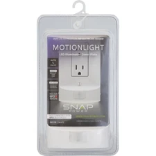 SnapPower MotionLight 1-Gang Decorative Wall Plate, White O1ML-CWH-SM21