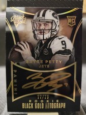 🇨🇦 2015 Panini Black Gold Rookie Autograph Bryce Petty RC 22/25 NM NFL Jets